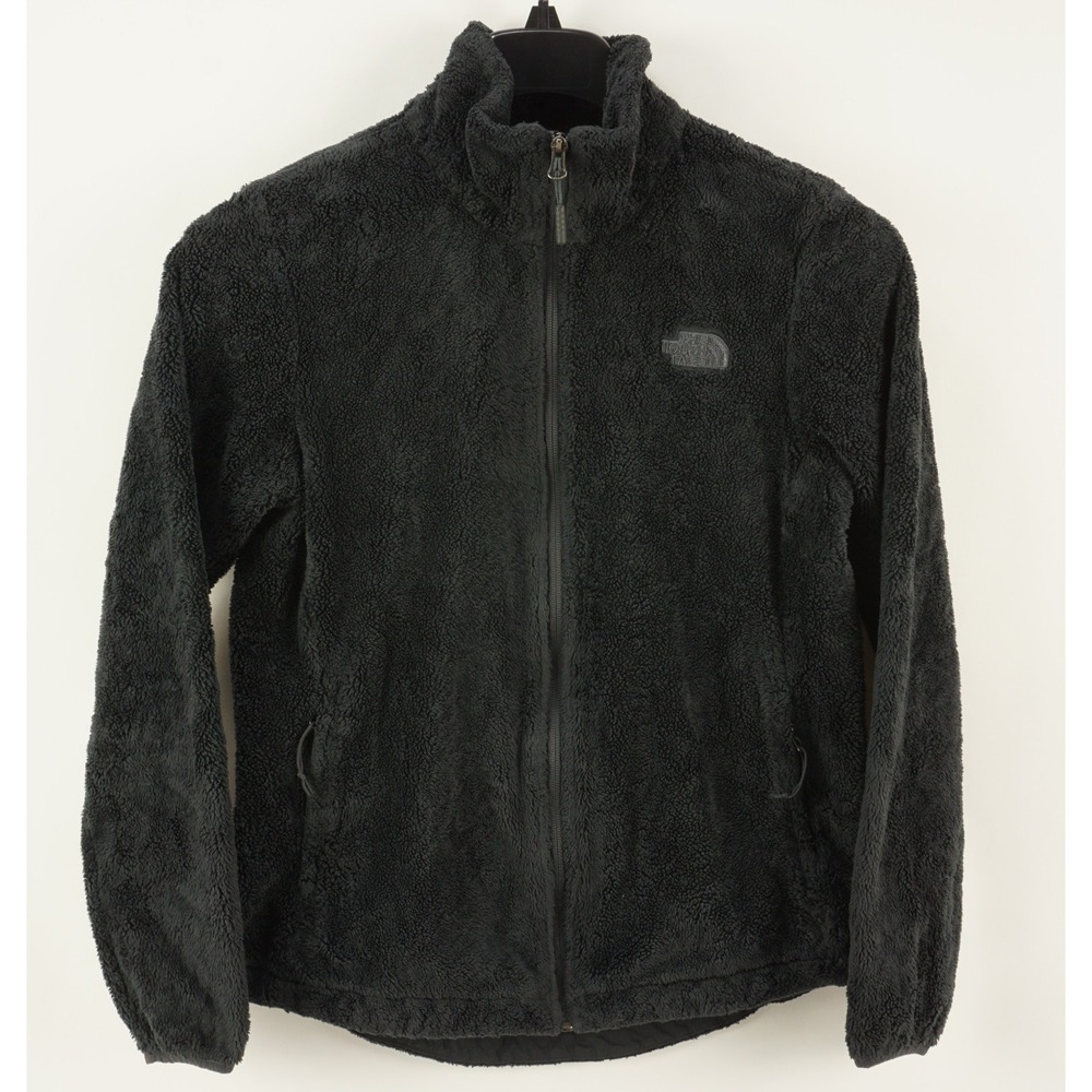 The North Face Sherpa Fleece Full Zip Jacket High Neck Dark Gray Womens Medium